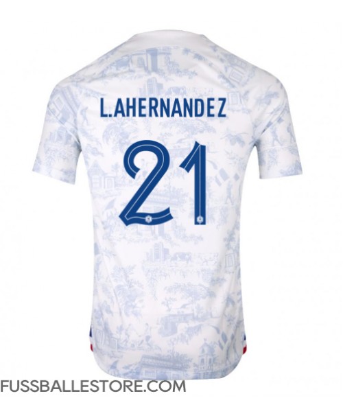 Günstige Frankreich Lucas Hernandez #21 Auswärtstrikot WM 2022 Kurzarm